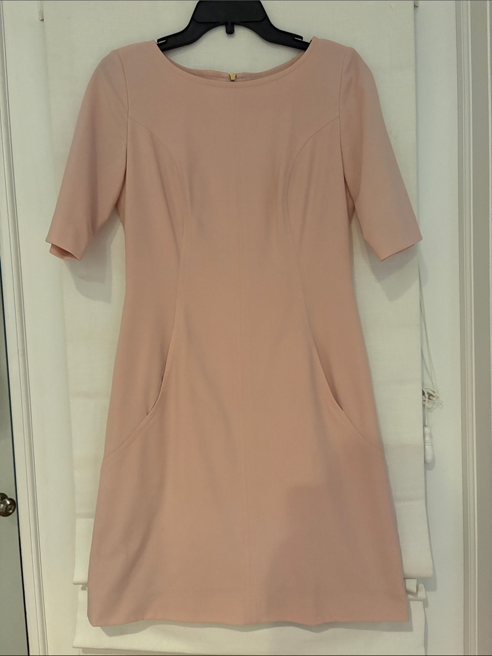 Elie Tahari Blush Pink Midi Sheath Dress